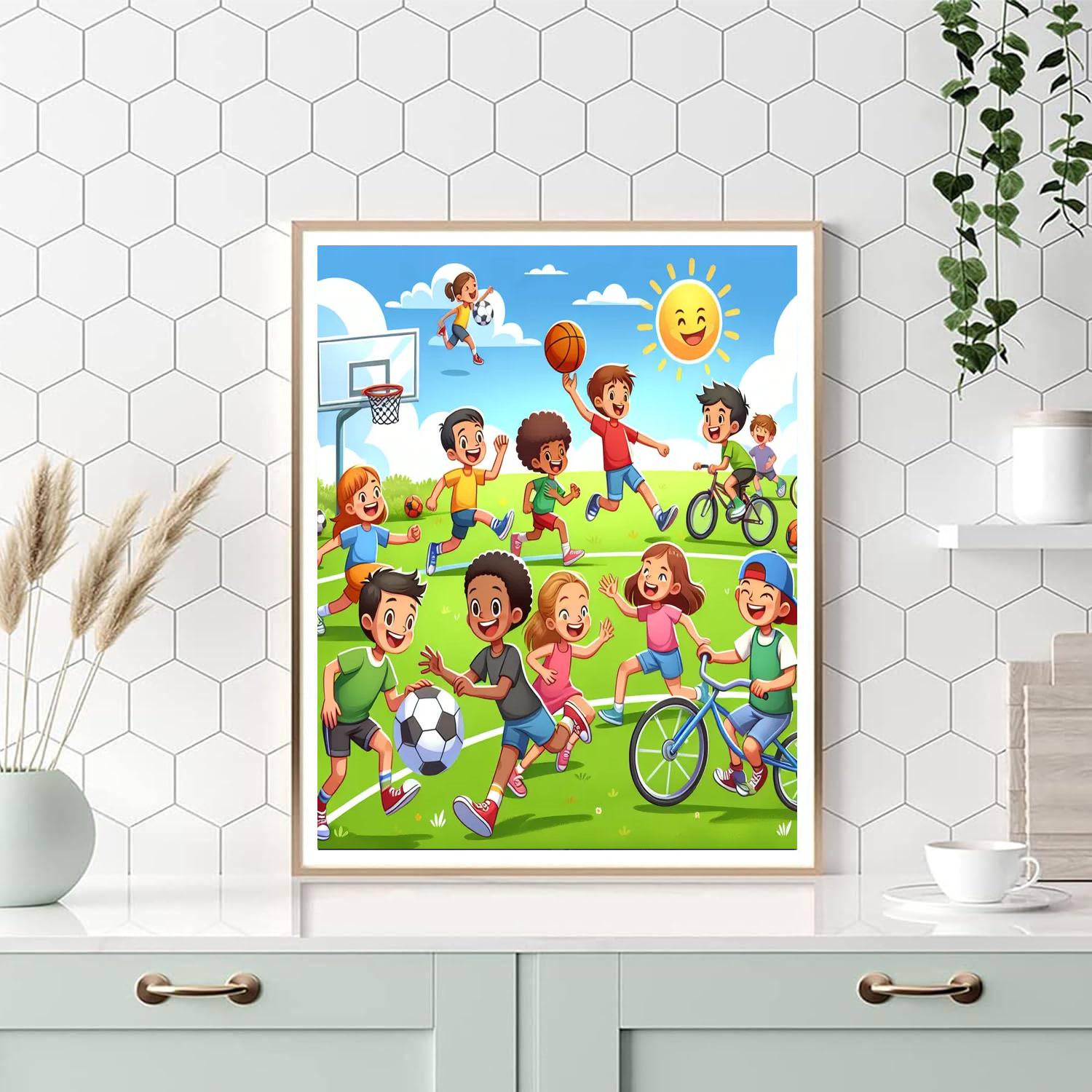 Outdoor Sports Extravaganza Number Painting