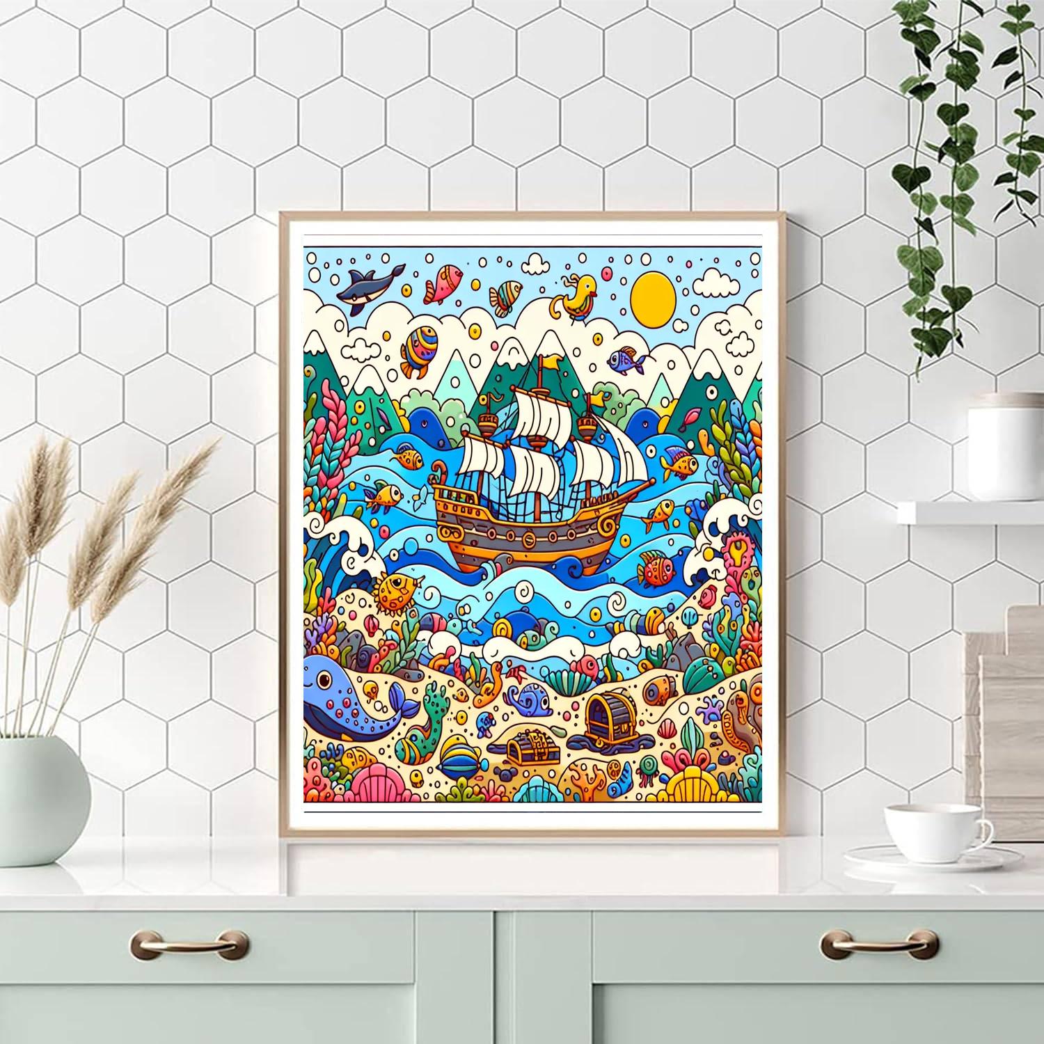 Ocean Treasure Voyage Paint By Numbers Kits