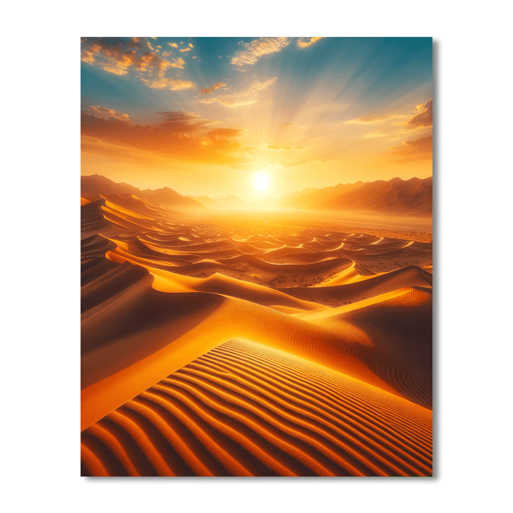 Golden Desert Dunes Painting By Numbers Kit