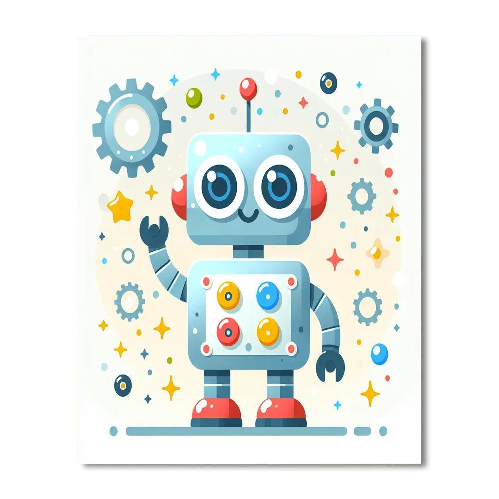 Silly Robot Paint By Number