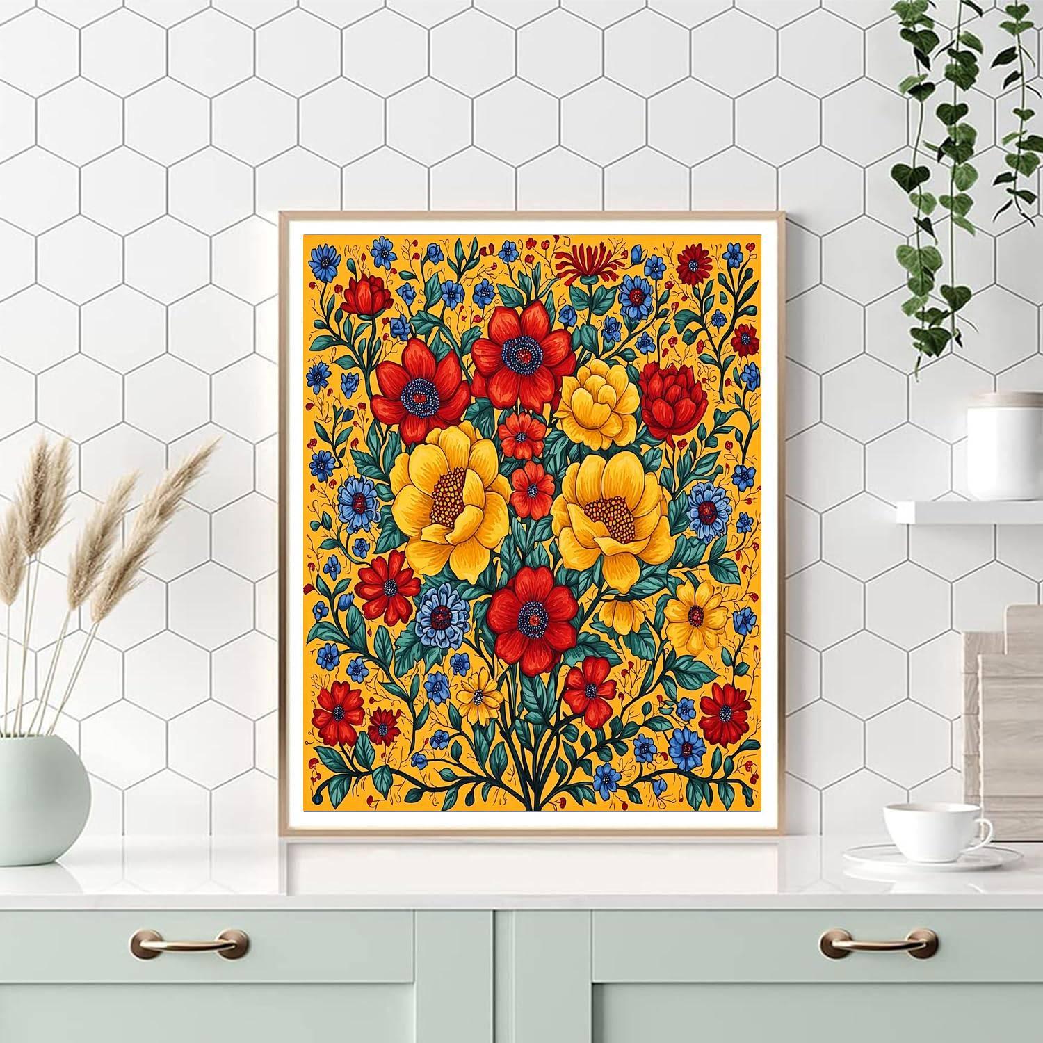 Frida Kahlo Inspired Emotions In Bloom  Paint By Color