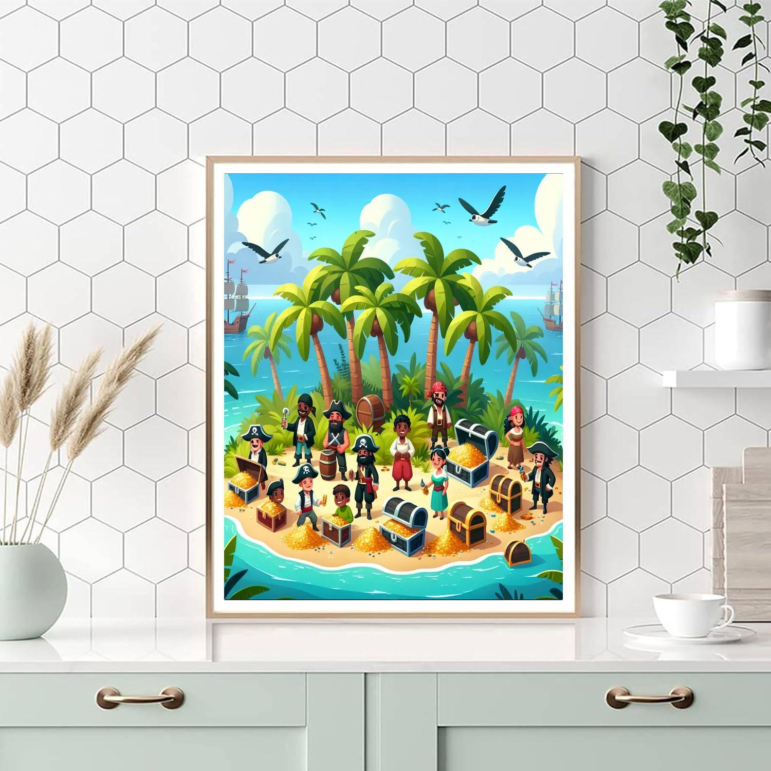 Adventure Island Escape Number Painting