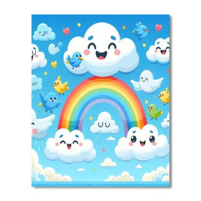 Magical Cloud Adventure Paint By Numbers Art