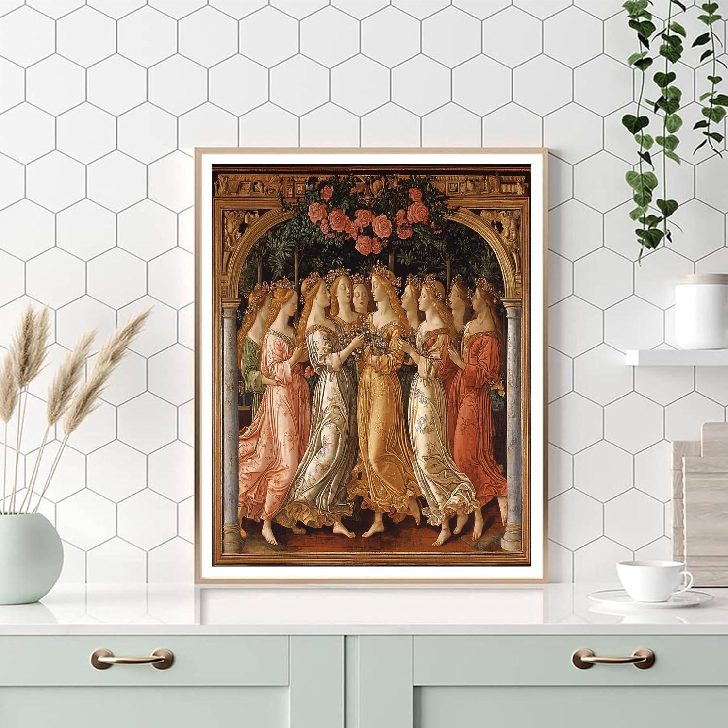 Sandro Botticelli Inspired Renaissance Courtship  Paint By Numbers