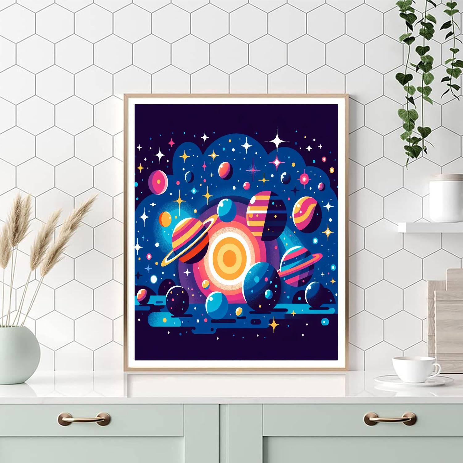 Sparkling Galaxy Painting By Numbers Kit