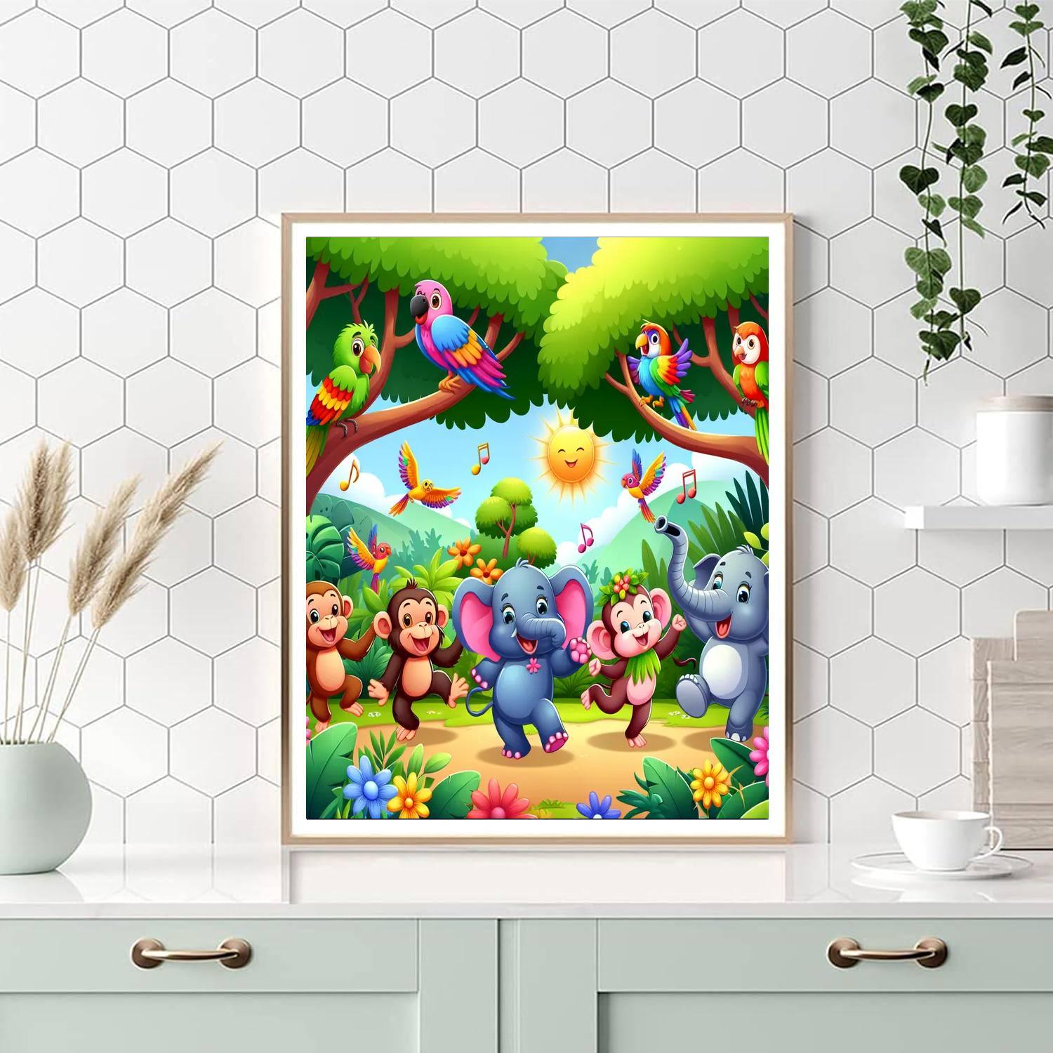 Joyful Jungle Jam Paint By Numbers