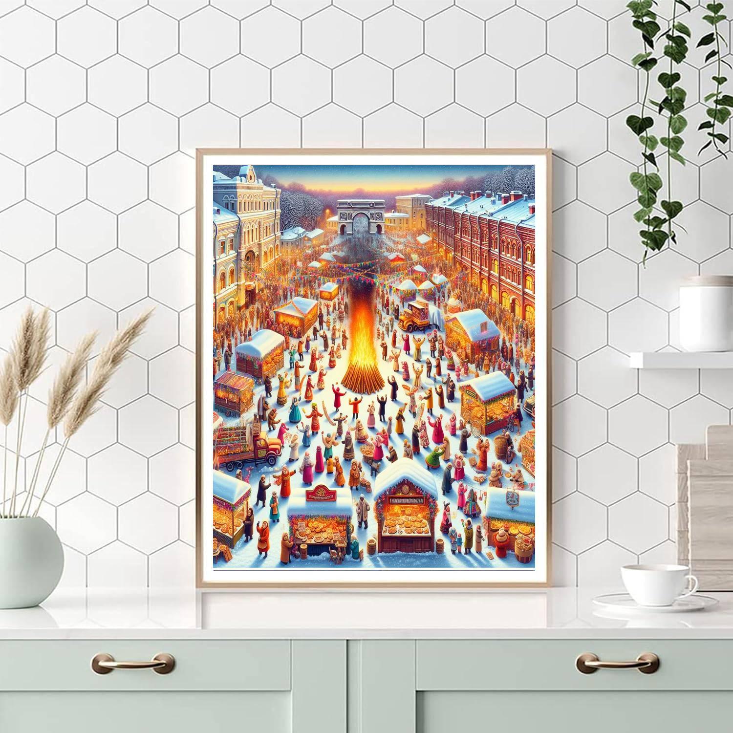 Maslenitsa Festival - Moscow Paint By Color