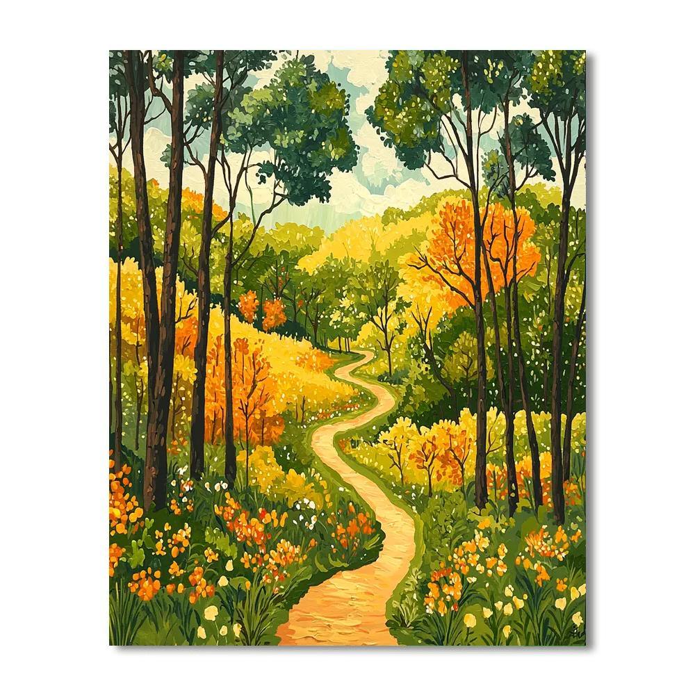 Henri Rousseau Inspired Wandering Trails  DIY Paint By Numbers
