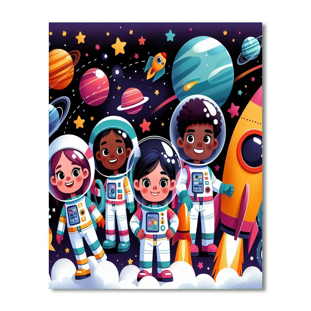 Space Mission Pioneers Paint By Numbers Art