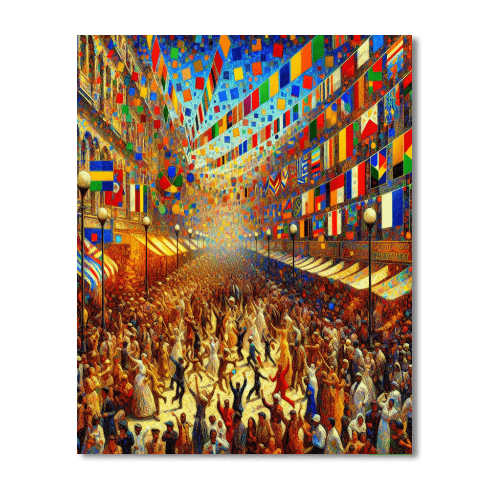 Colorful Carnival Fiesta Painting Number Kit