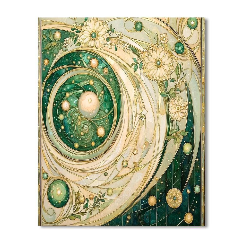 Alphonse Mucha Inspired Eternal Dance Of The Cosmos  Painting Number Kit
