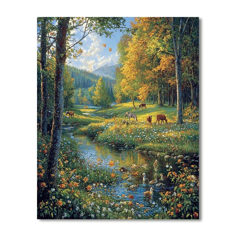 Robert Bateman Inspired Majestic Wildlife Escape  Paint By Numbers