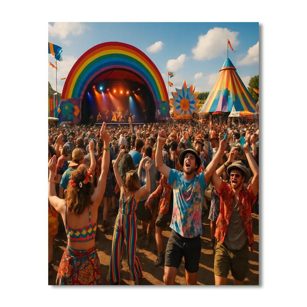 Festival Of Glastonbury Painting By Numbers Kit