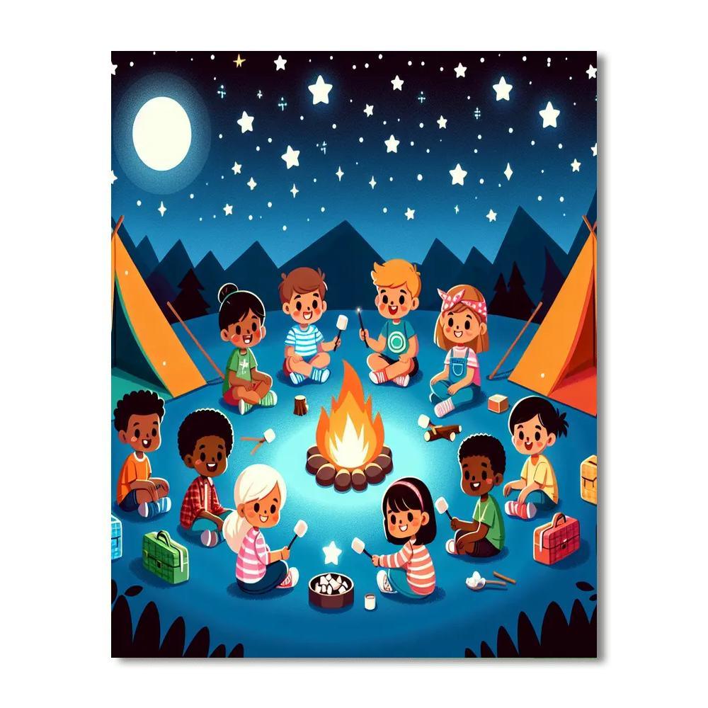 Under The Stars Campout Paint By Numbers