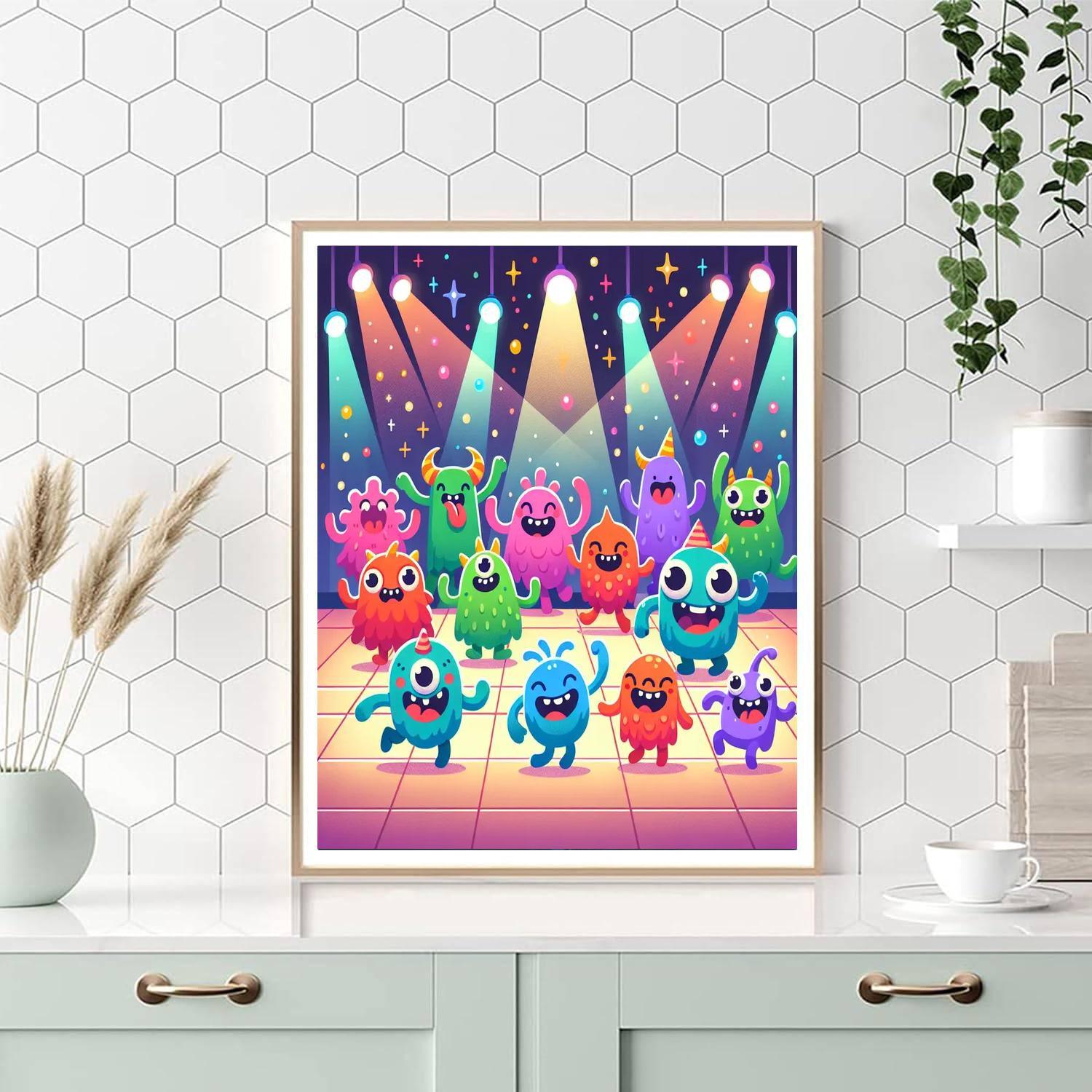 Monster Dance Party Paint By Numbers Kits