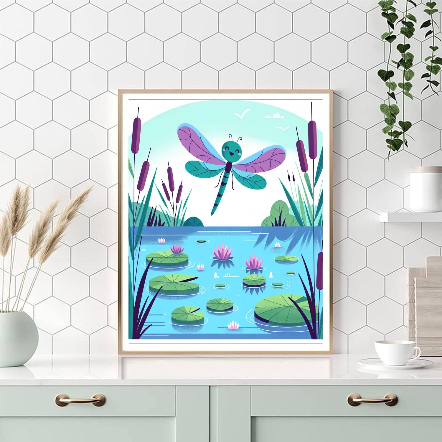 Dragonfly's Pond Adventure Painting By Numbers Kit