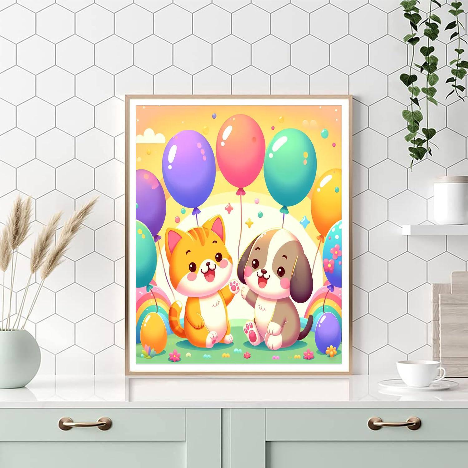 Cuddly Pets Party Numbered Painting Kits