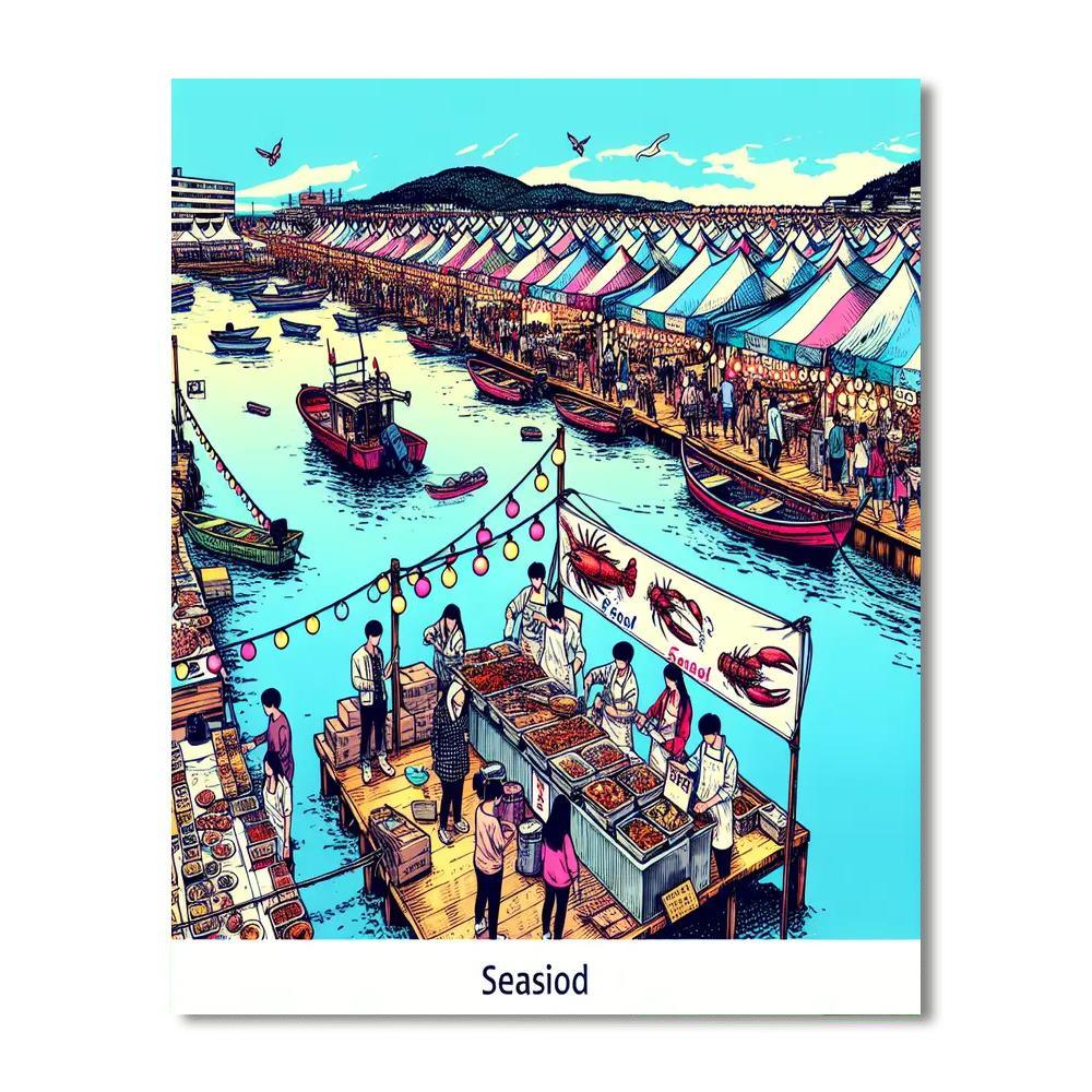 Plymouth Seafood Festival - Uk Paint By Numbers