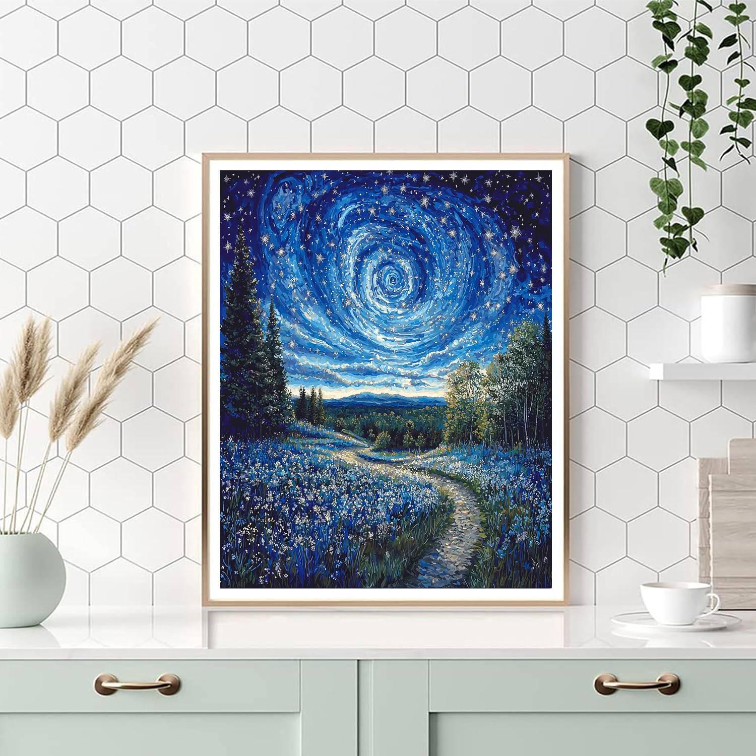 Utagawa Hiroshige Inspired Celestial Harmony Of Stars  Painting By Numbers Kit