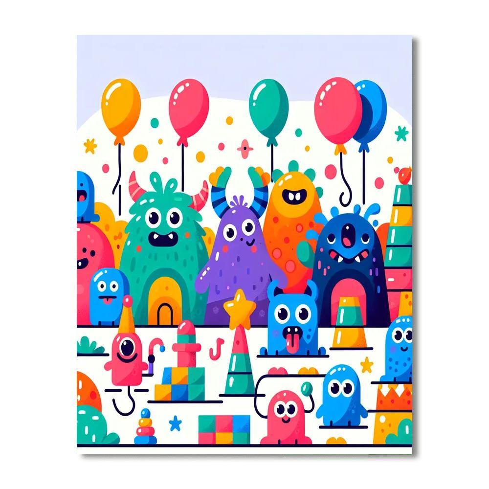 Silly Monster Mashup Numbered Painting Kits
