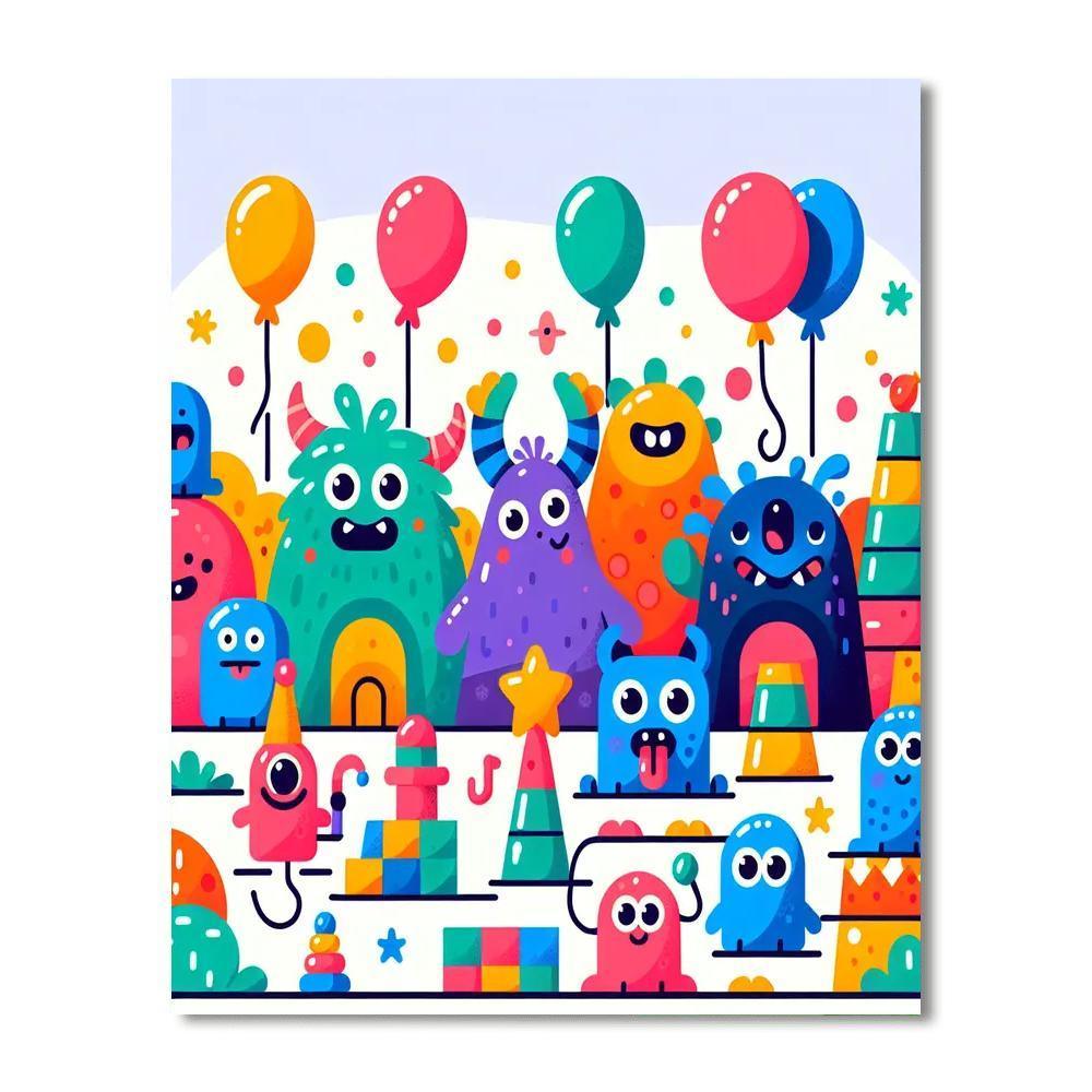 Silly Monster Mashup Numbered Painting Kits