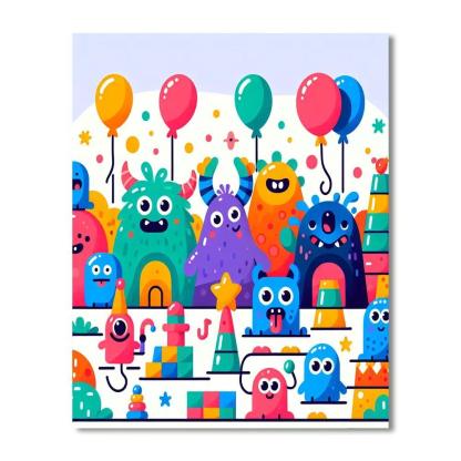 Silly Monster Mashup Numbered Painting Kits