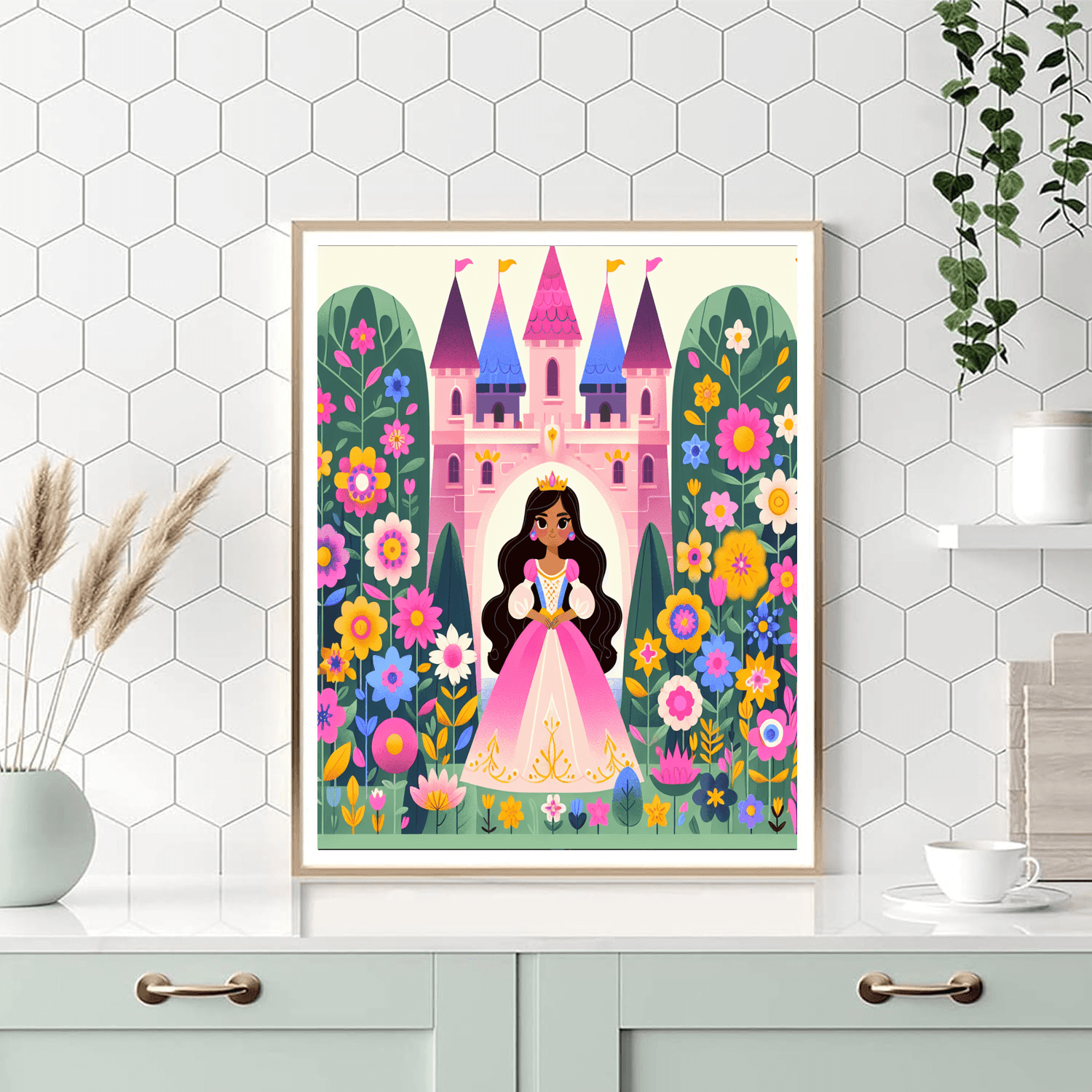 Princess Castle Garden Paint By Color