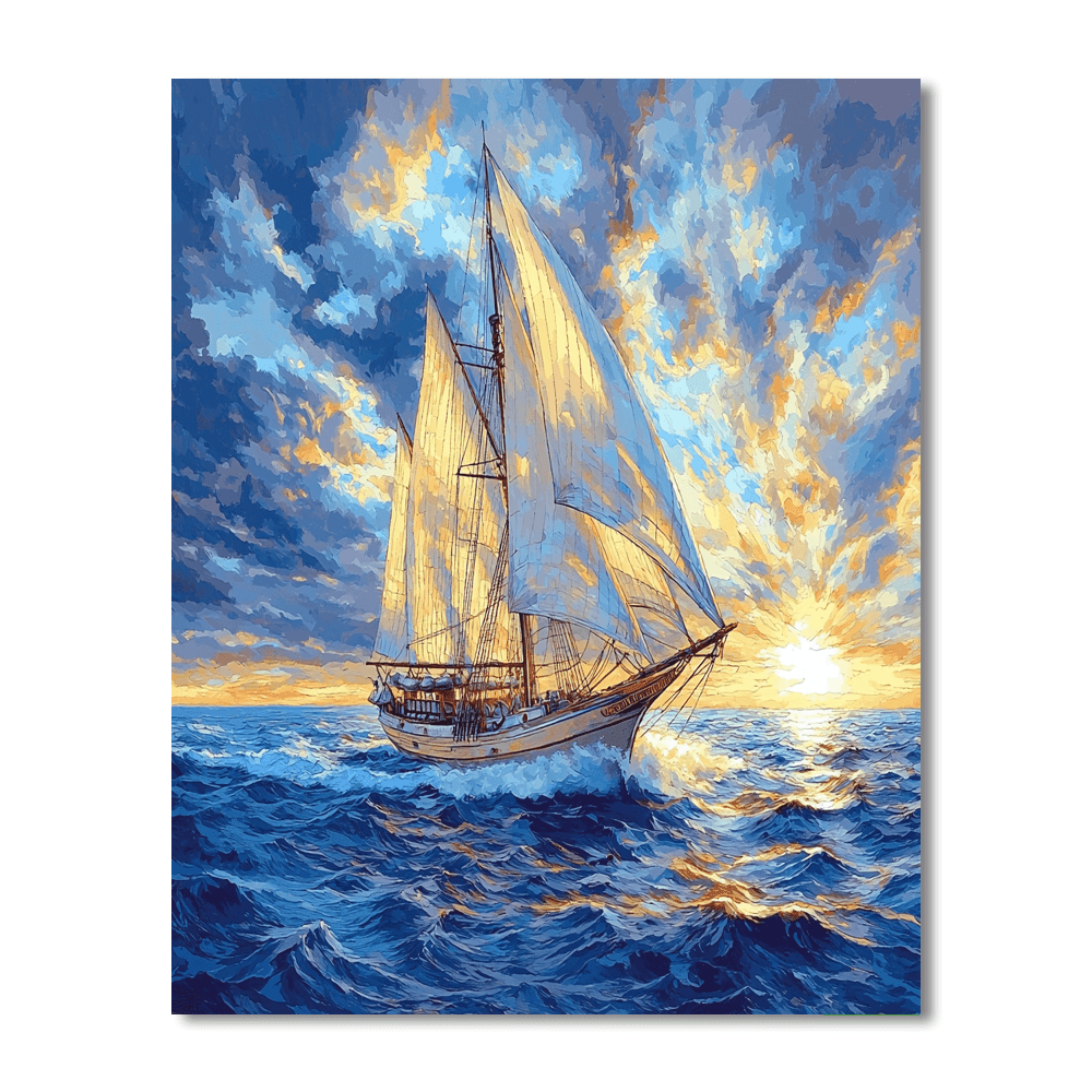 J.M.W. Turner Inspired Timeless Voyage - DIY Painting By Numbers Kit
