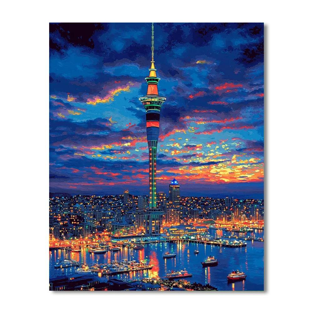 Auckland Sky Tower Numbered Painting Kits
