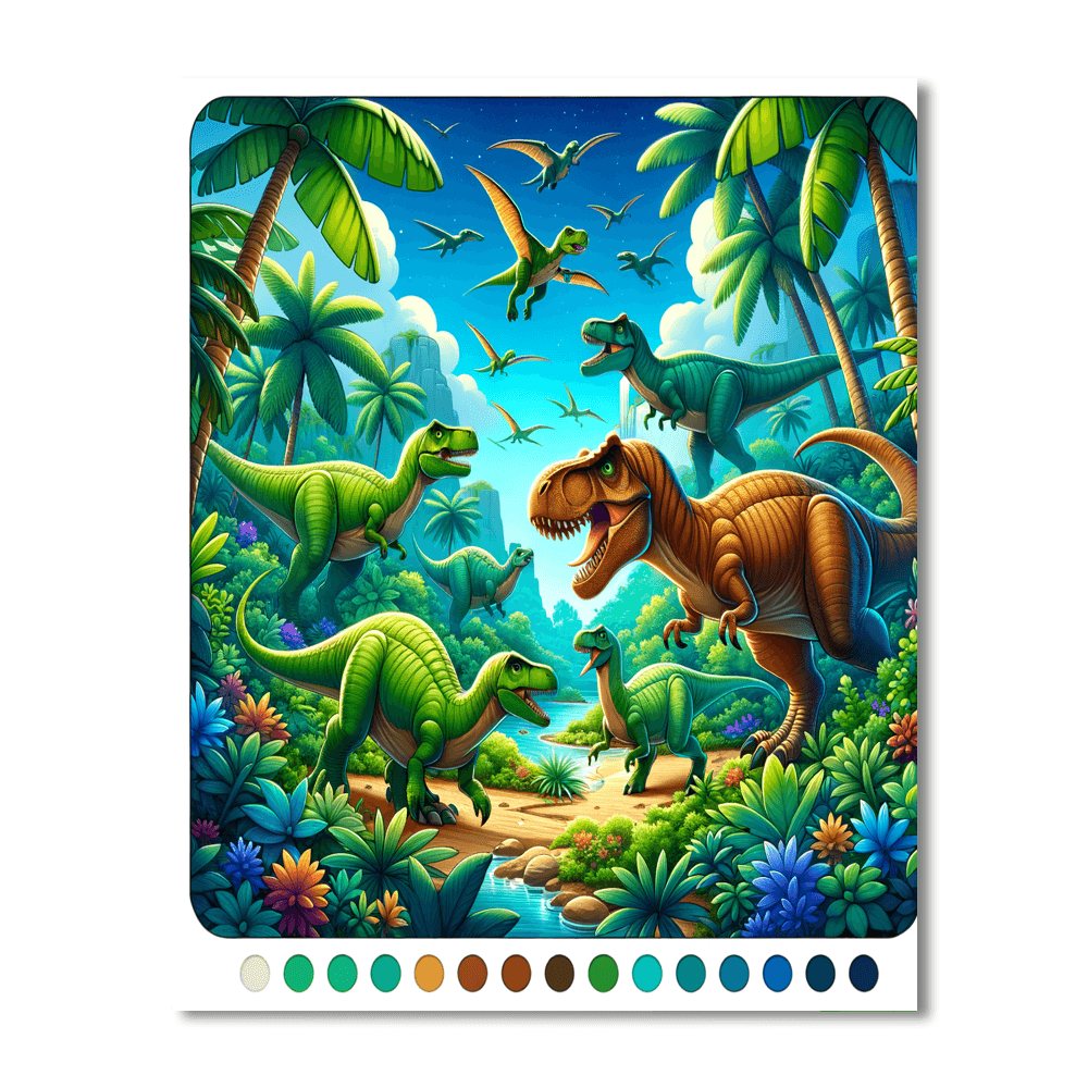 Dinosaur Kingdom DIY Paint By Numbers