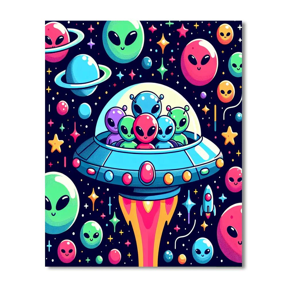 Cosmic Cuddle Adventure DIY Paint By Numbers