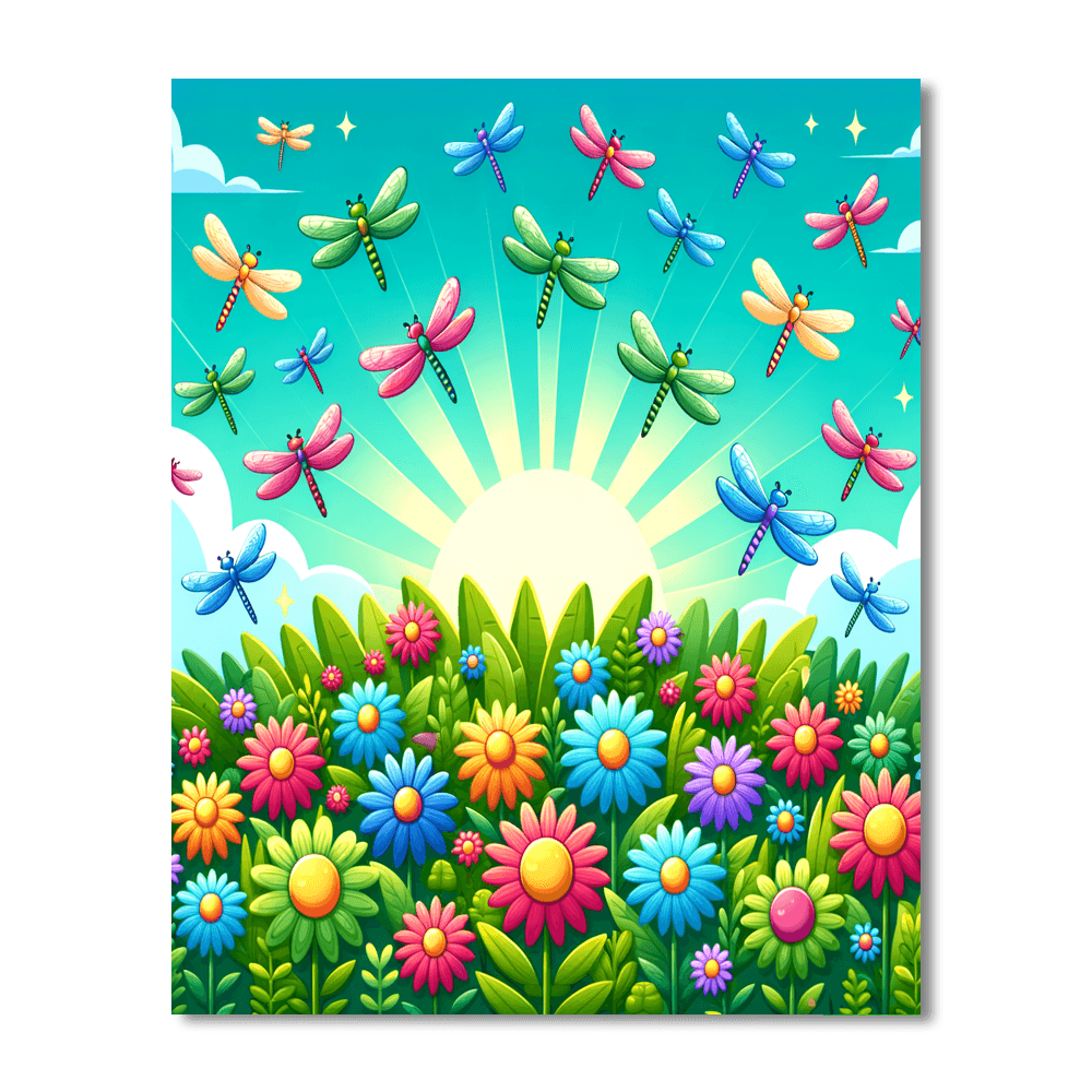 Dazzling Dragonflies Paint By Color