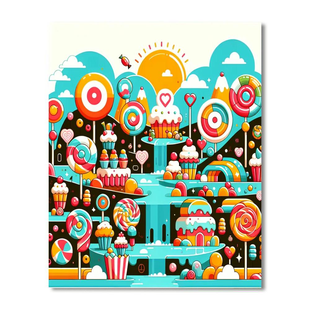 Artistic Adventure In Candy Land Paint By Color