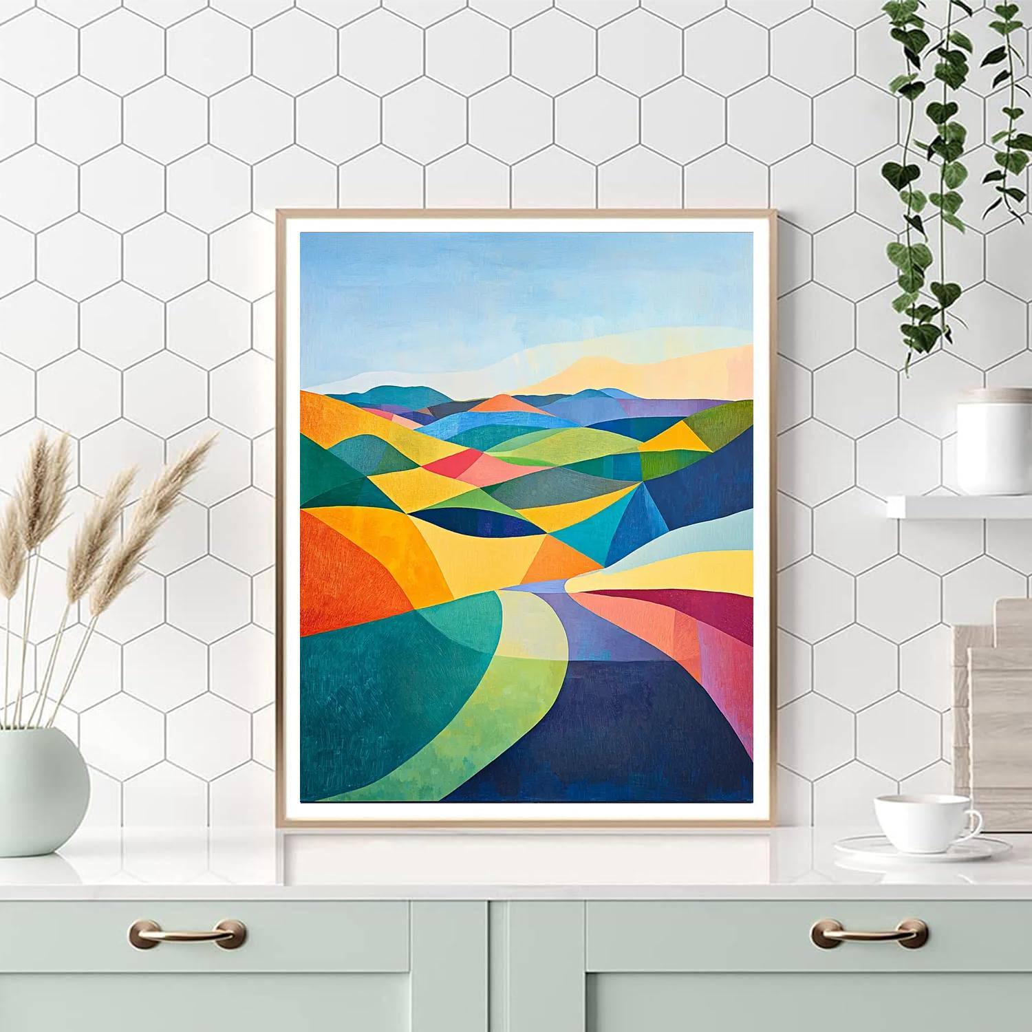 Frank Stella Inspired Prismatic Views  Painting By Numbers Kit