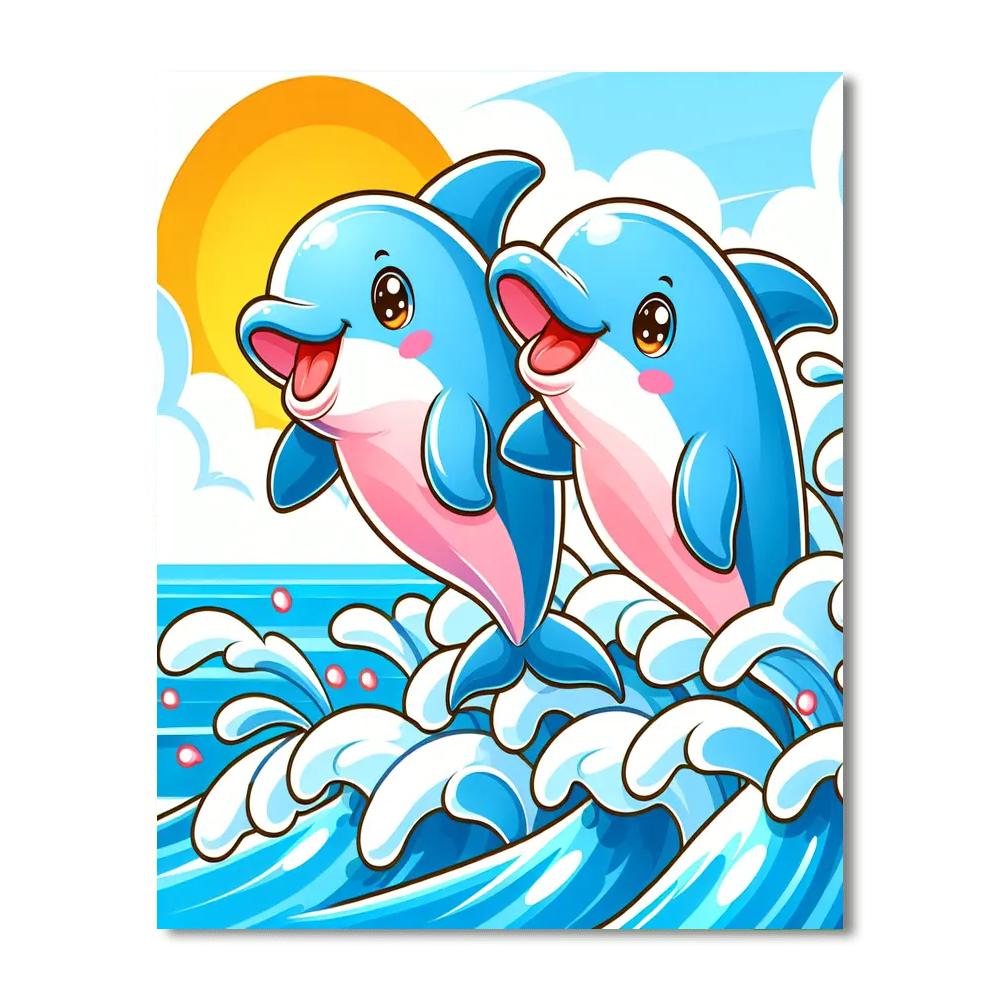 Happy Ocean Adventure Paint By Numbers Art