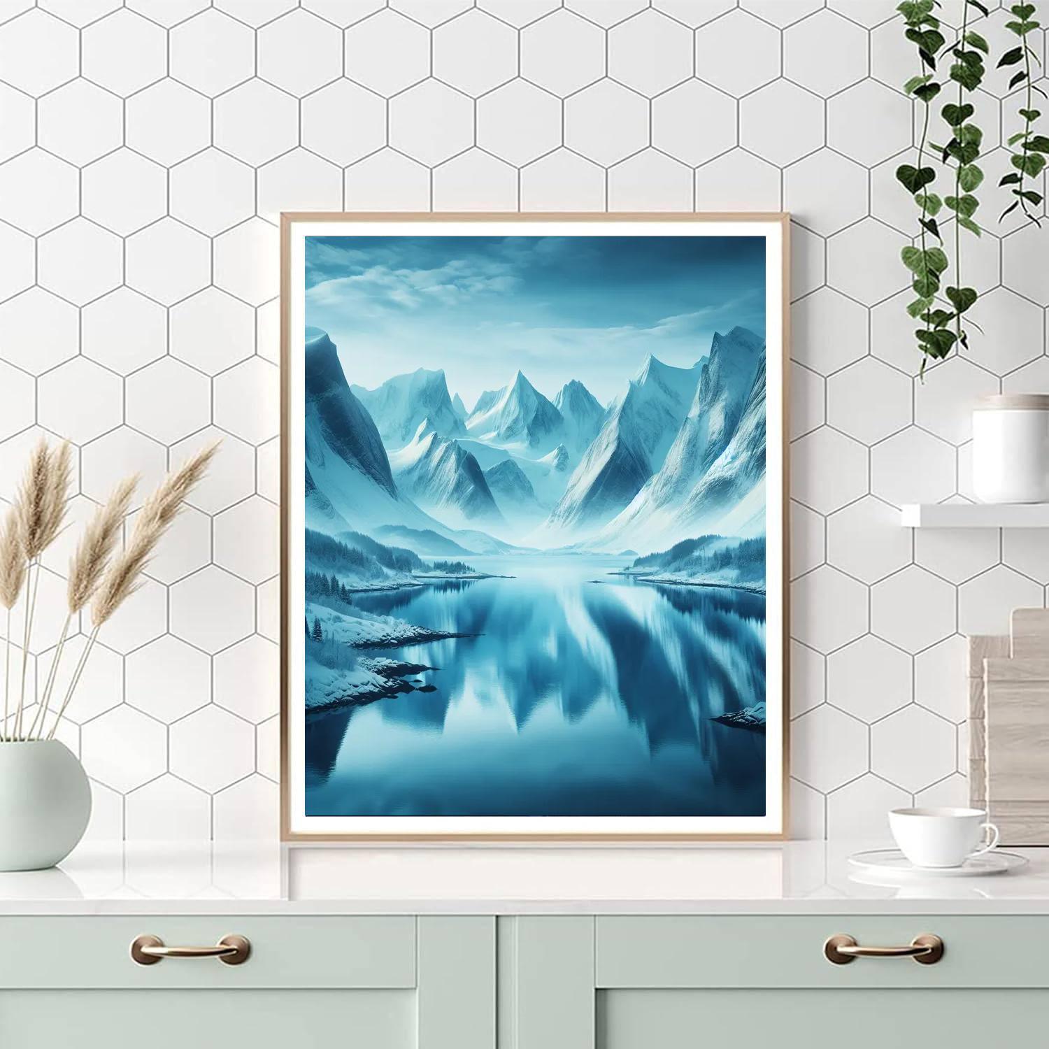 Nordic Tranquility Lakeside Painting Number Kit