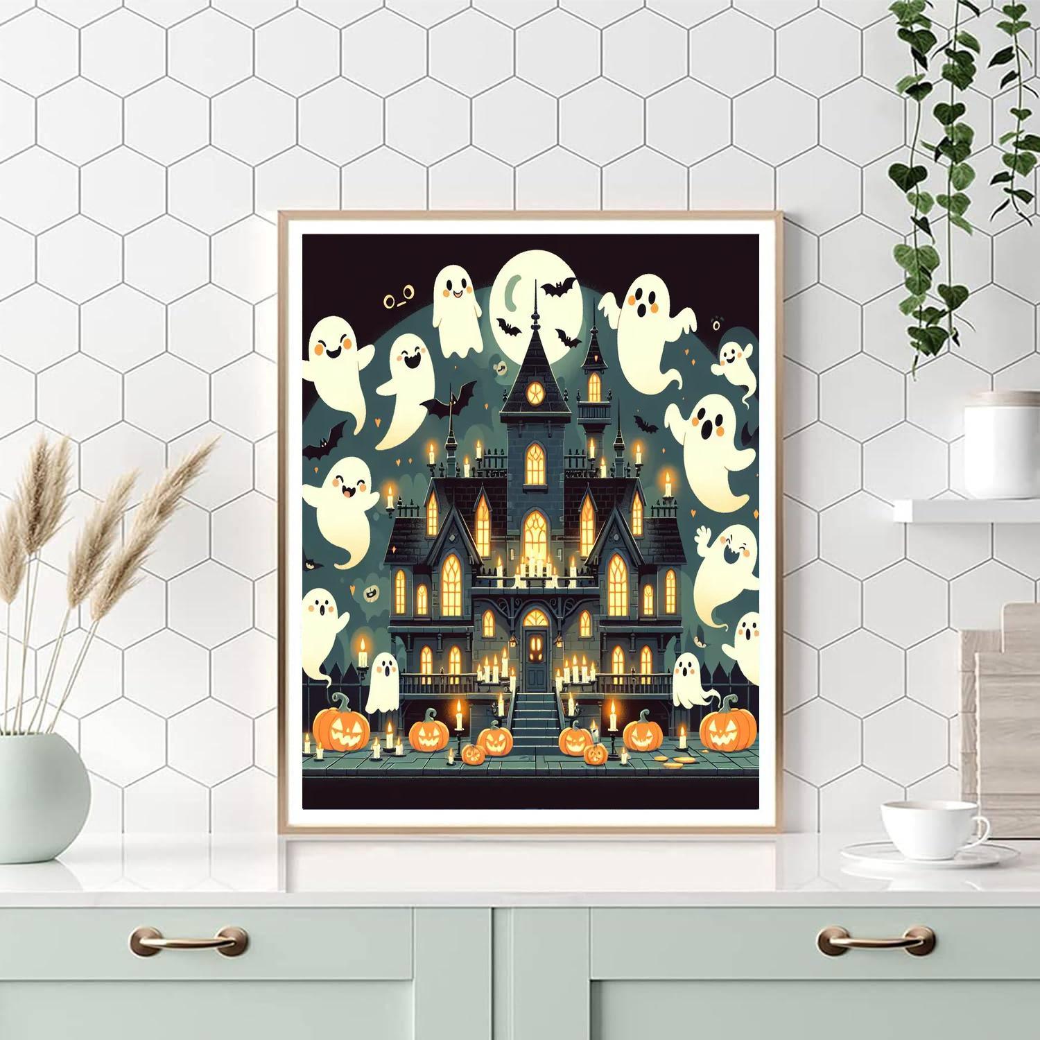 Spooky Haunted Mansion Numbered Painting Kits