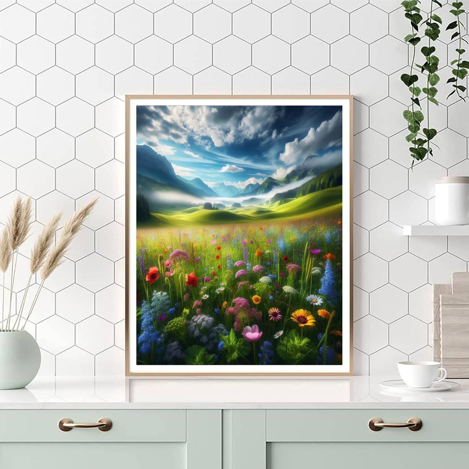 Secluded Alpine Meadow Paint By Numbers Kits