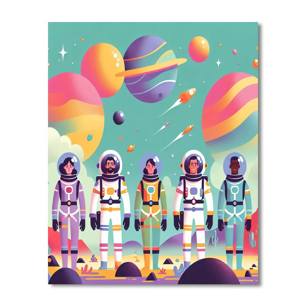 Intergalactic Journey DIY Paint By Numbers
