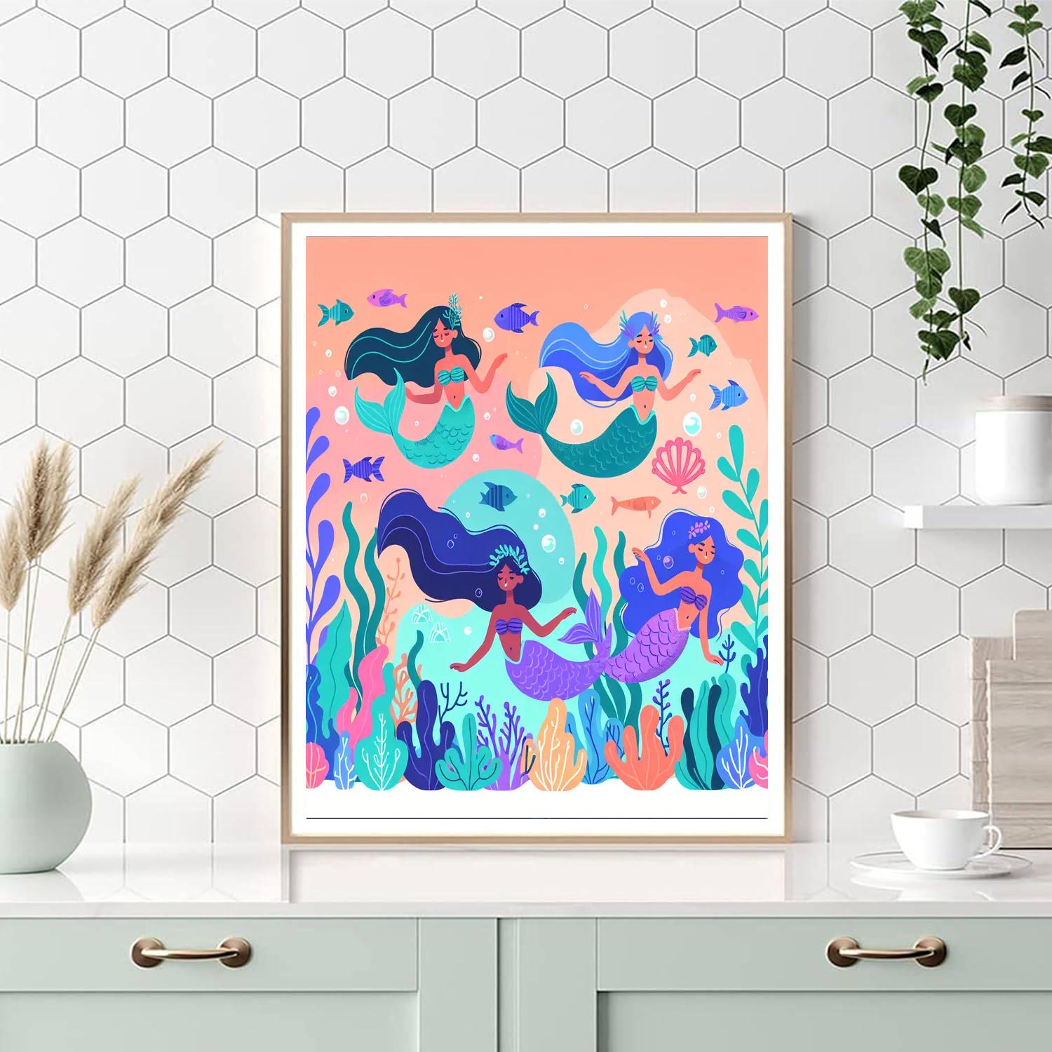 Ocean Mermaid's Lair Paint By Number