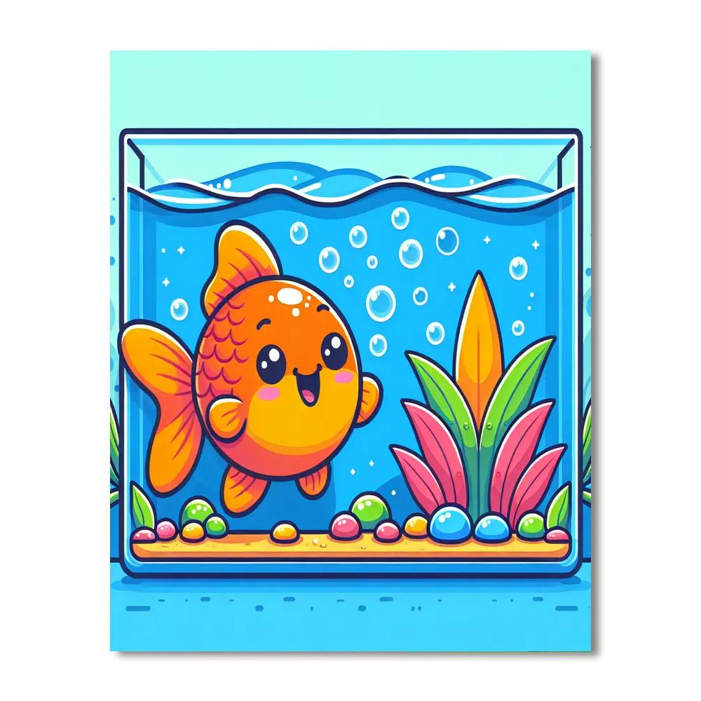 Joyful Goldfish Paint By Number