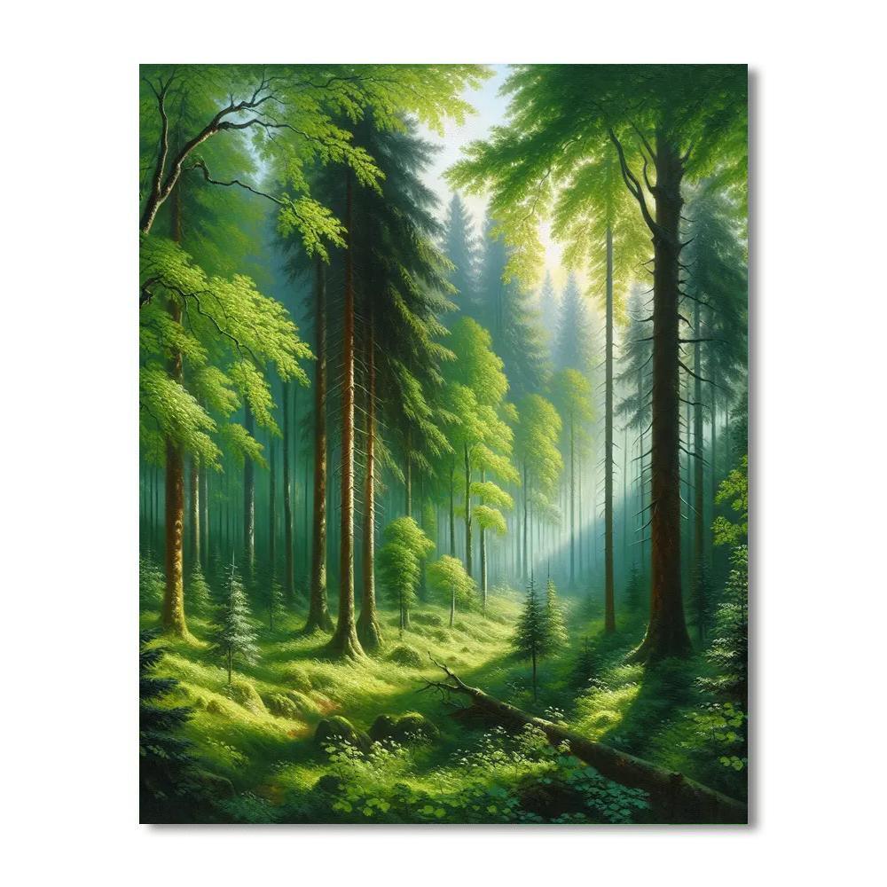 Evergreen Forest Haven DIY Paint By Numbers
