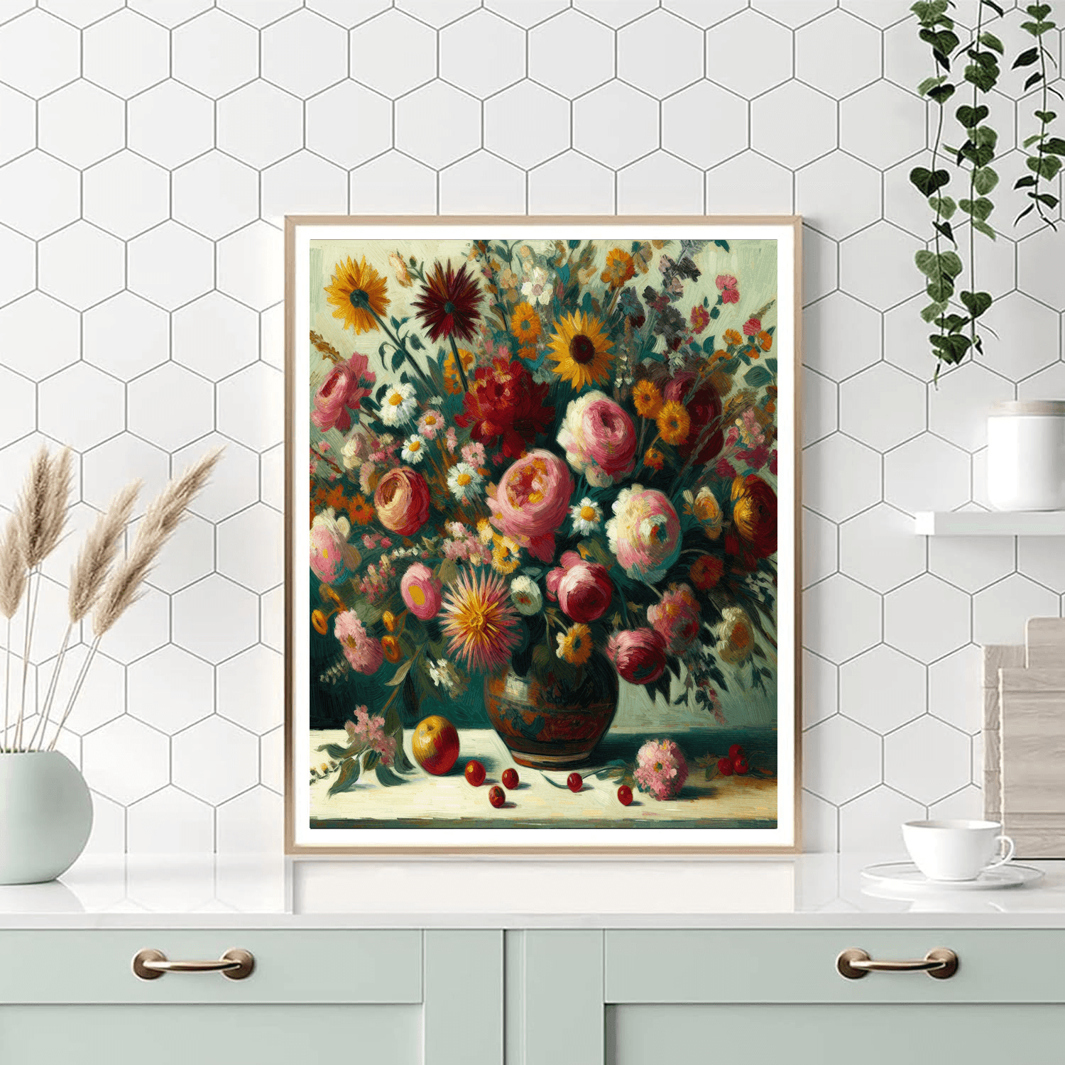 Bright Floral Bouquet Painting Number Kit