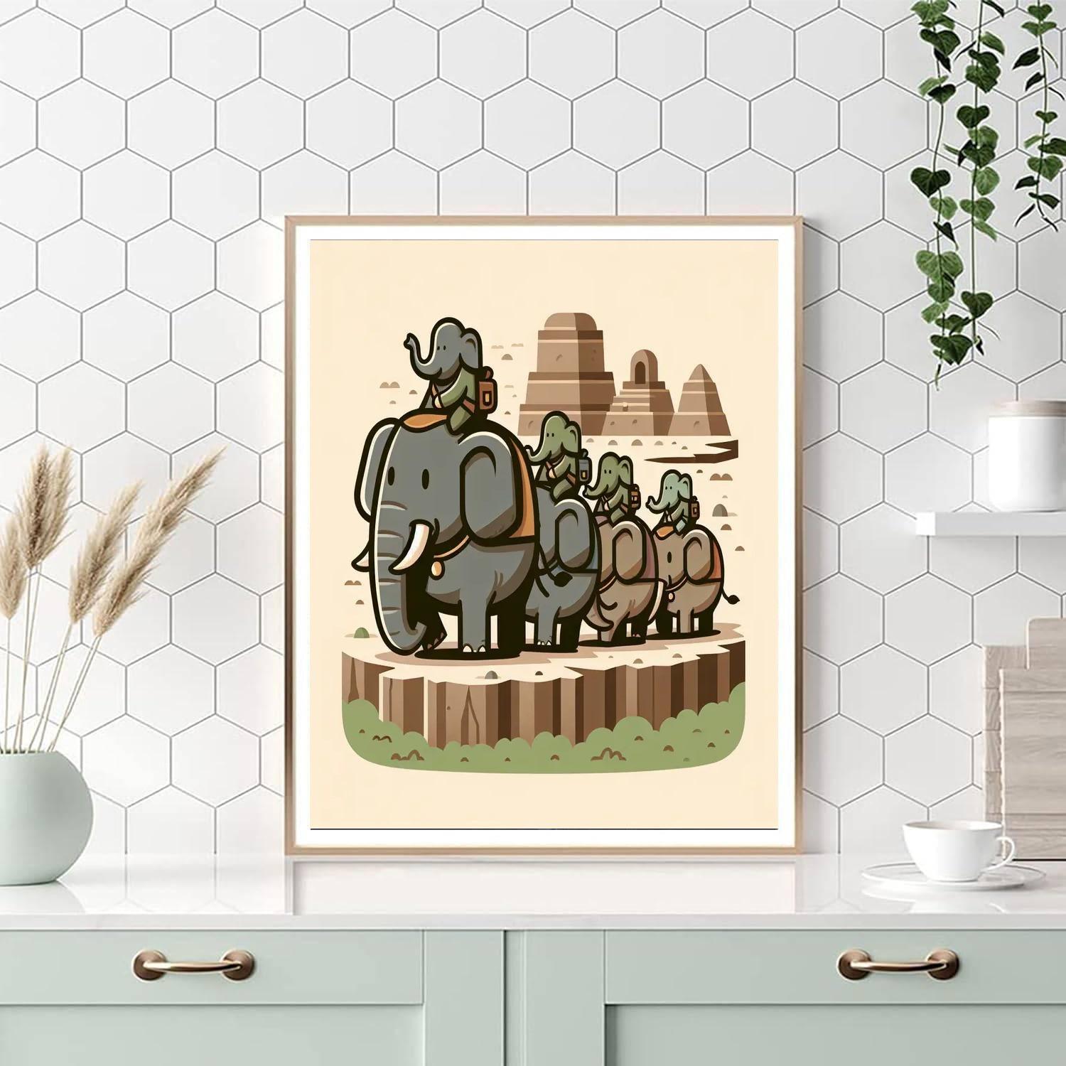 Enlightened Elephant Expedition Paint By Color