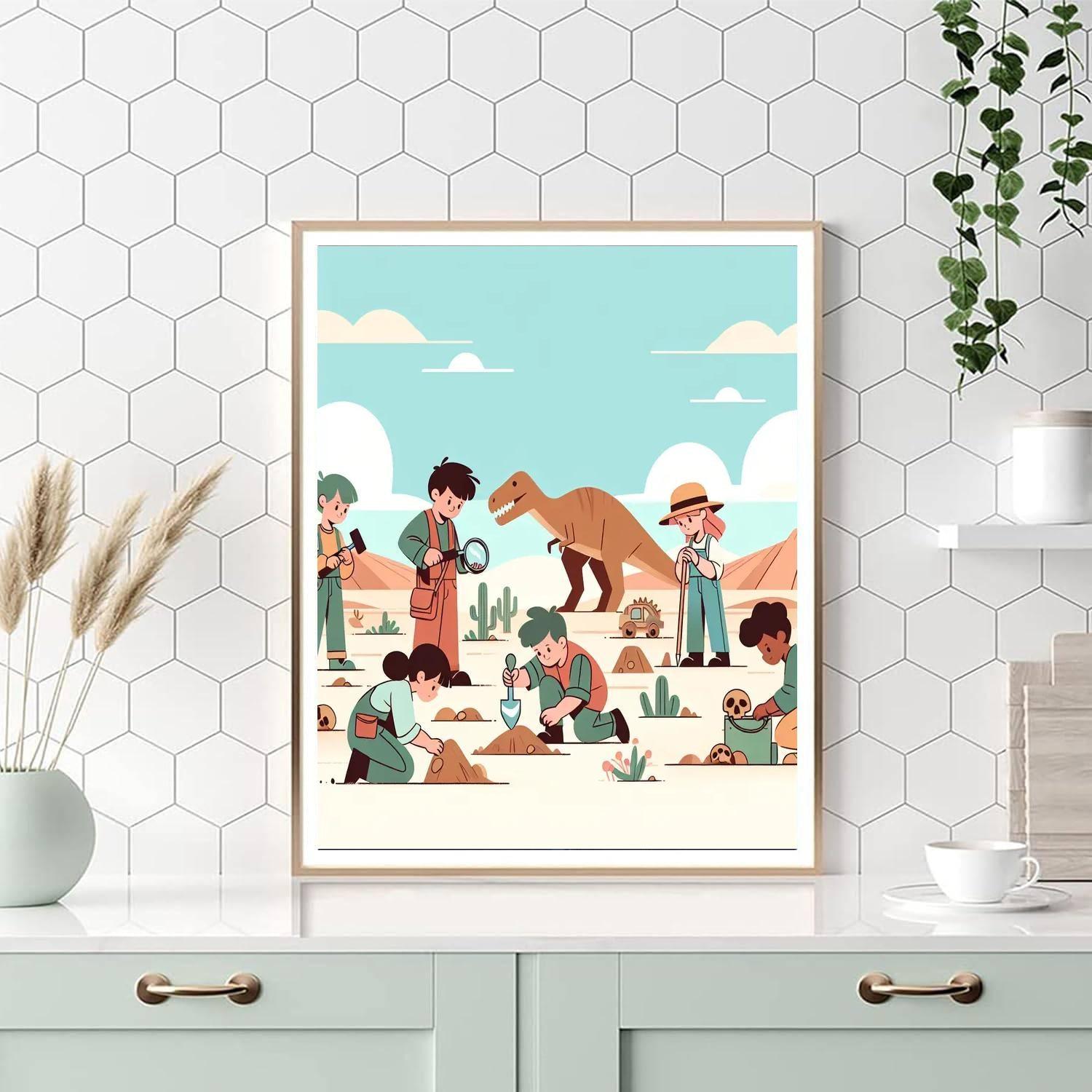 Ancient Fossil Expedition Numbered Painting Kits