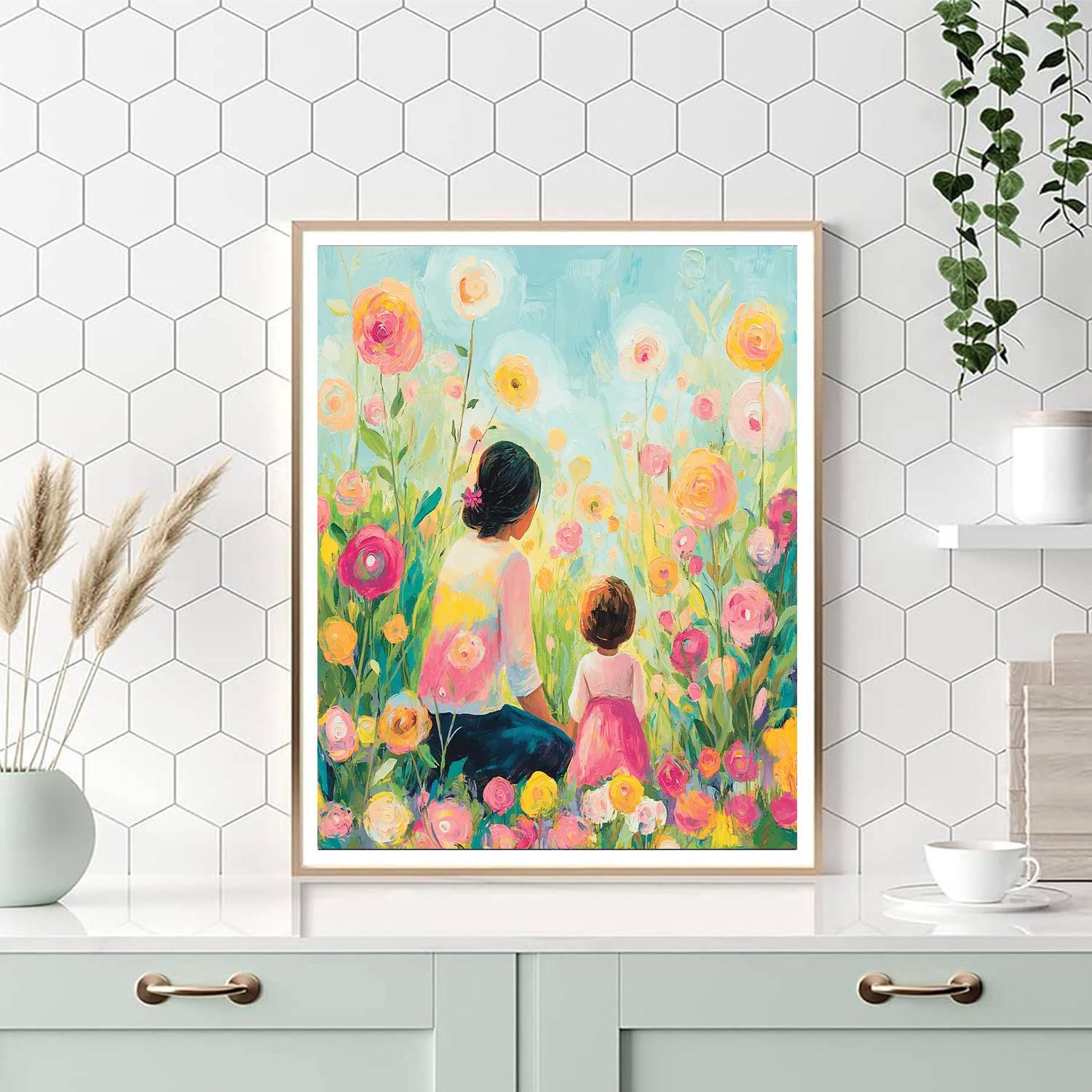 A Mother's Gentle Garden Paint By Numbers