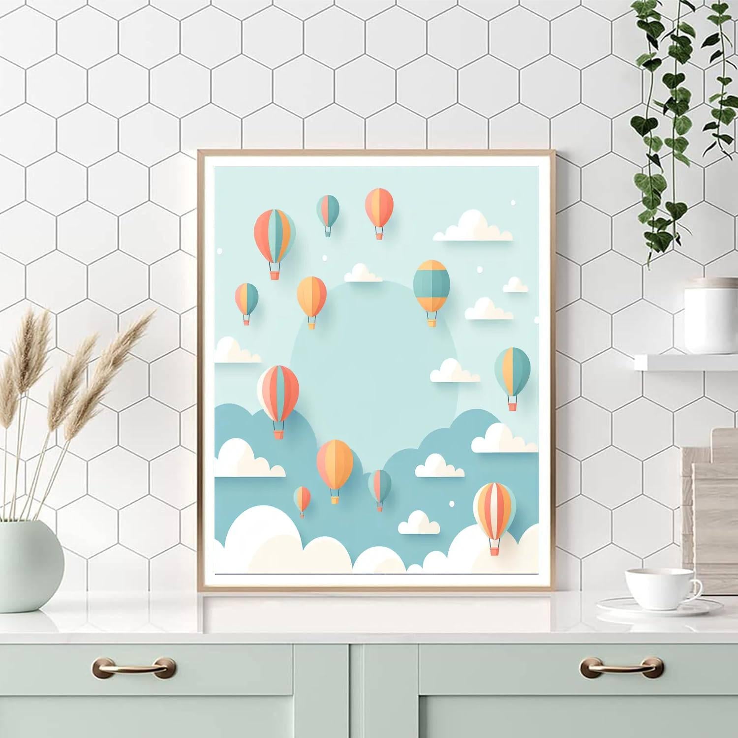 Skyward Balloon Expedition Paint By Numbers Art