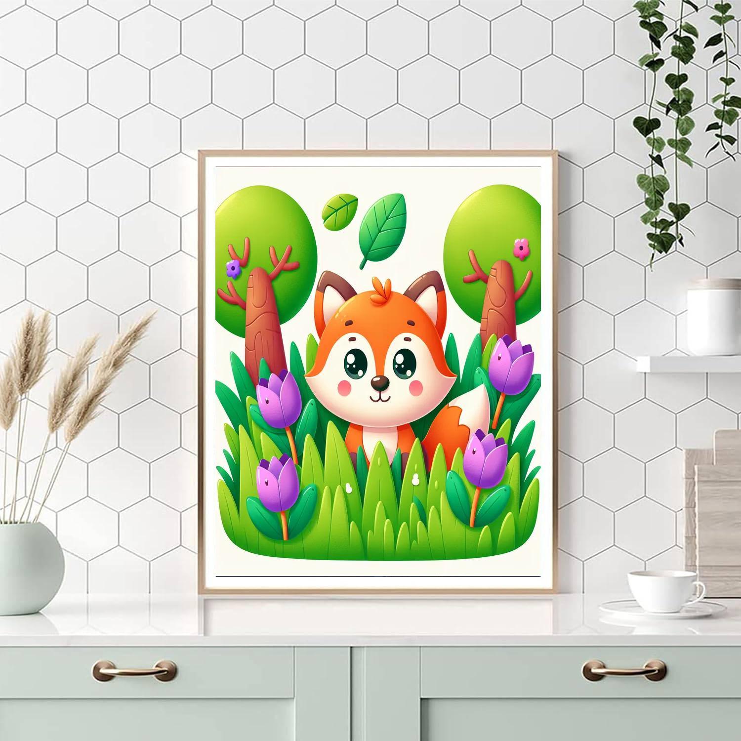 Cuddly Fox Kit DIY Paint By Numbers