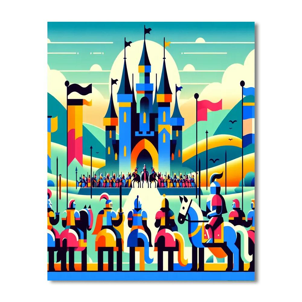 Castle And Knight Adventures Painting By Numbers Kit