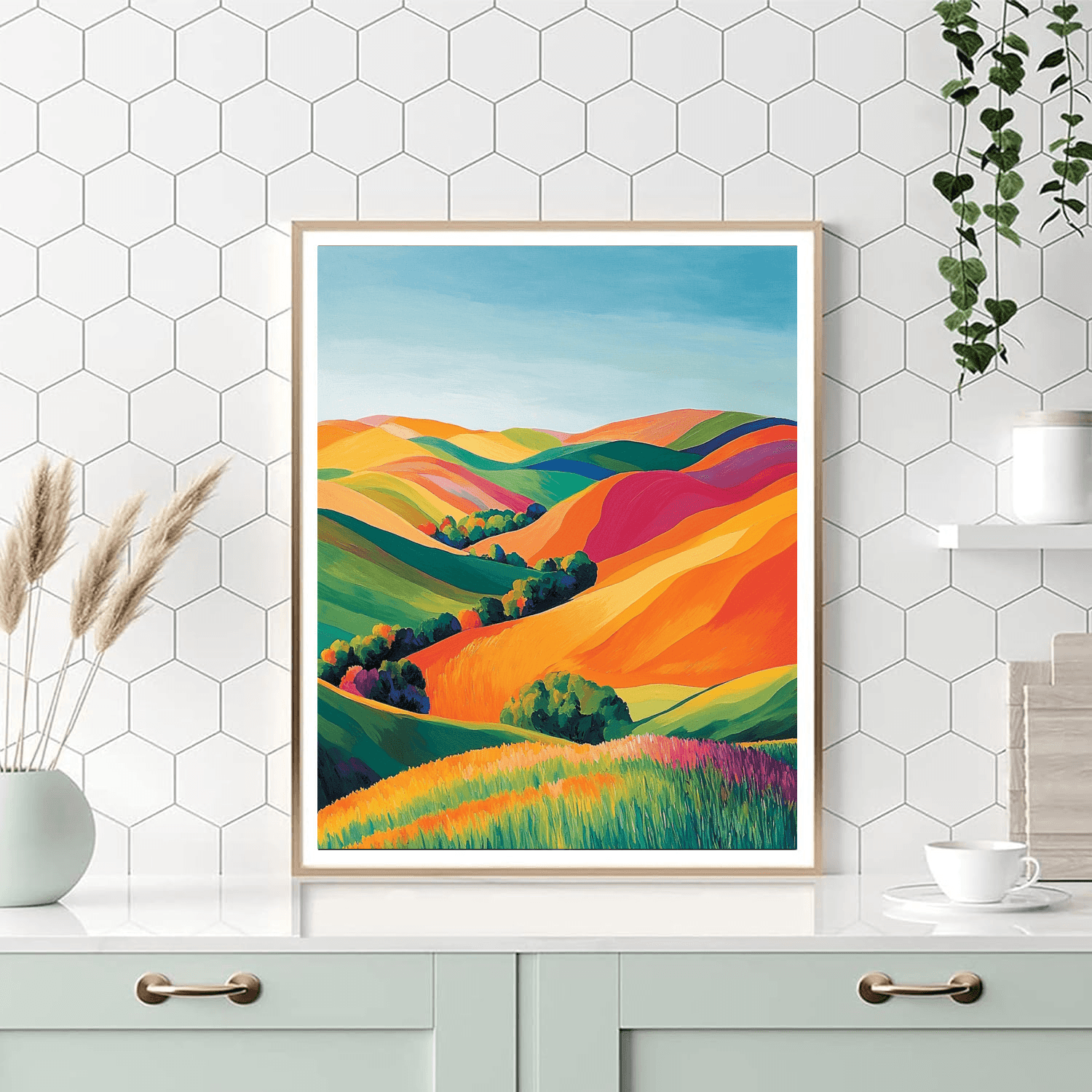 David Hockney Inspired The Colorful Horizon  Painting By Numbers Kit